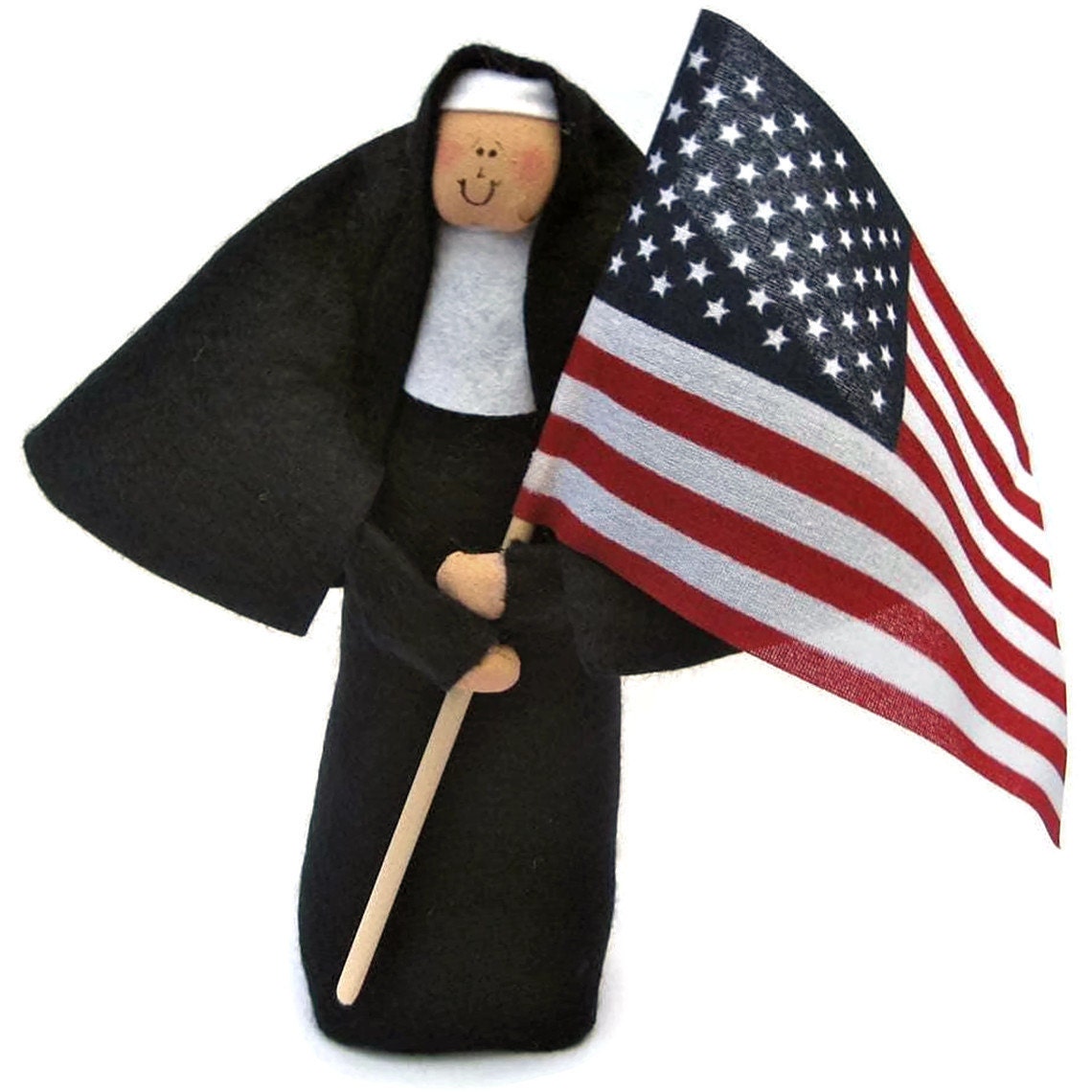 Nun doll Catholic gift -Sister Liberty Bell, the patriotic American sister