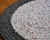 Crochet Area Rug - Gray with Flecks