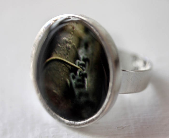 20% OFF Sale Fine Art Photo Jewelry Ring - Prisoner of Industry - Large - original photography - ready to ship - Valentines Day