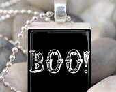 Scrabble Tile Pendant Necklace Halloween Pendant Halloween Necklace 757