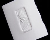 Handmade Card - Embossed Daisy with Recycled Envelope - Medium
