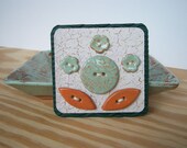 Orange and Pistachio Green Clay Button Set