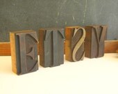 Letterpress Blocks ETSY Vintage Letterpress Wood Blocks Old Word Printers Blocks on Etsy