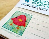 Little Red Bird Stationery Set