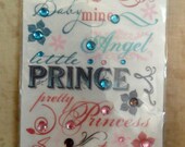 Baby Mine Rub-on Transfers with Gems by Imaginisce-FREE SHIPPING
