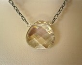 Large Swarovski Biolette Silver Pendant Necklace