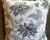 Decorative Accent Pillow Cover - One Black and Ivory 18 Inch