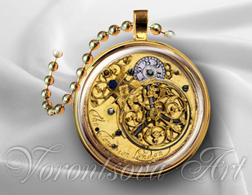 Antique Clock - Digital Collage Sheet Printable image download - 1 Inch Circles - Pendants, Bottle Cap, Mirrors, Magnets -803