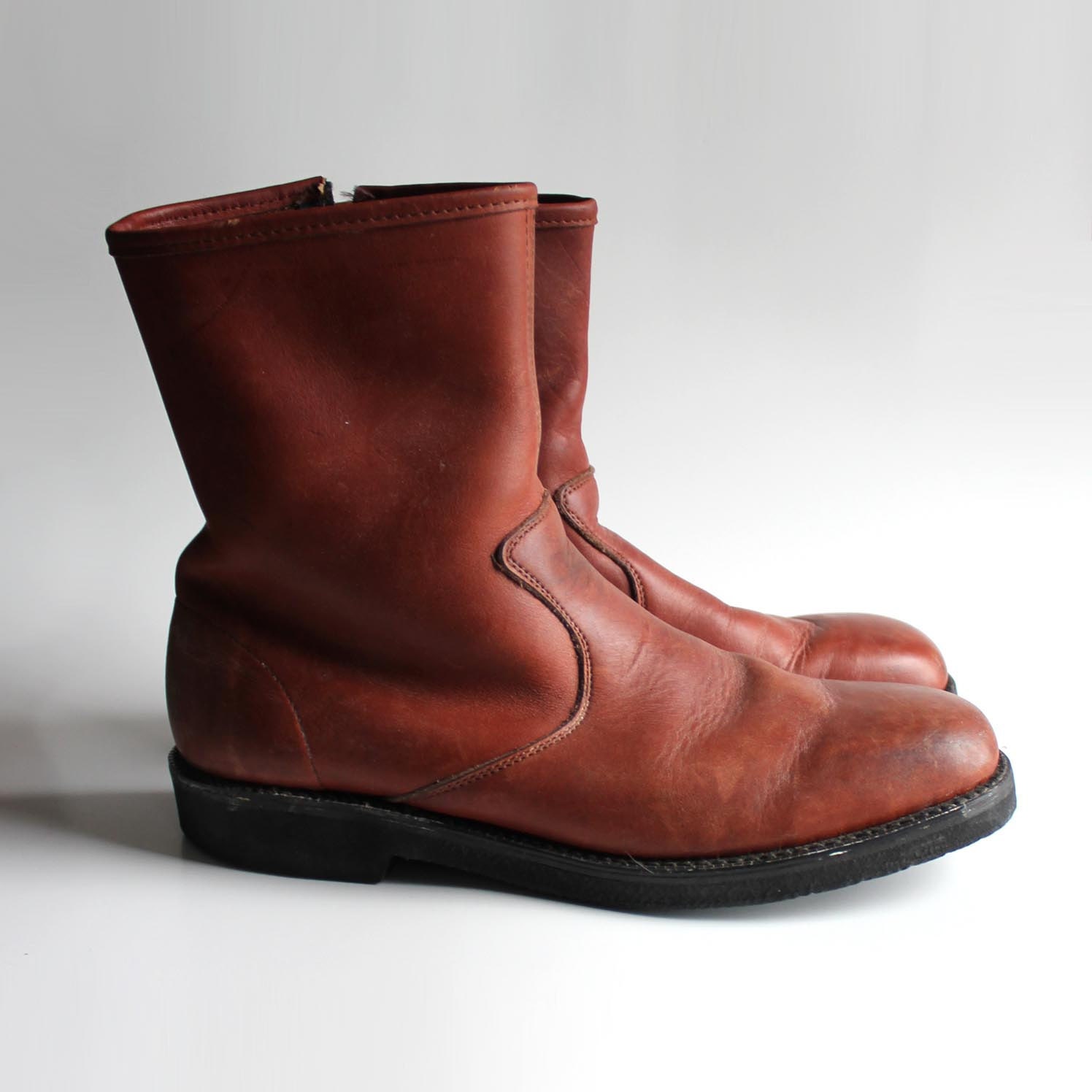 men's boots 10 high quality leather zip ankle boots. lumberjack. shorties.