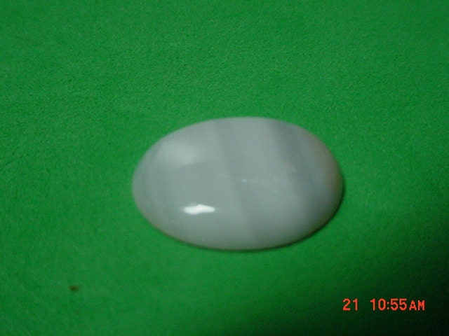 16 x 20 mm Oval Milky Gray and Quartz  Brazil Superior Agate Cabochon Cab -10