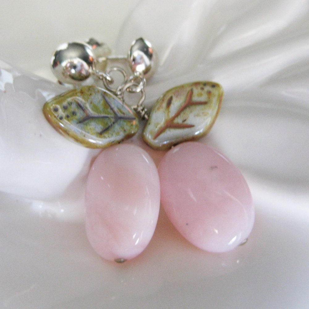 Pear - Pale Pink Opal Very Berry Earrings