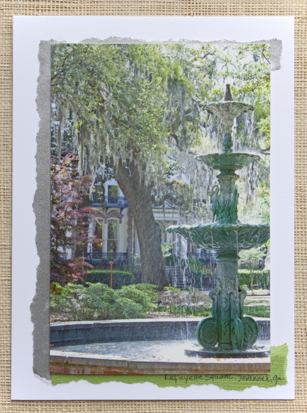 Photo Card - "Sunspray on the Square," handmade by Melissa Schneider