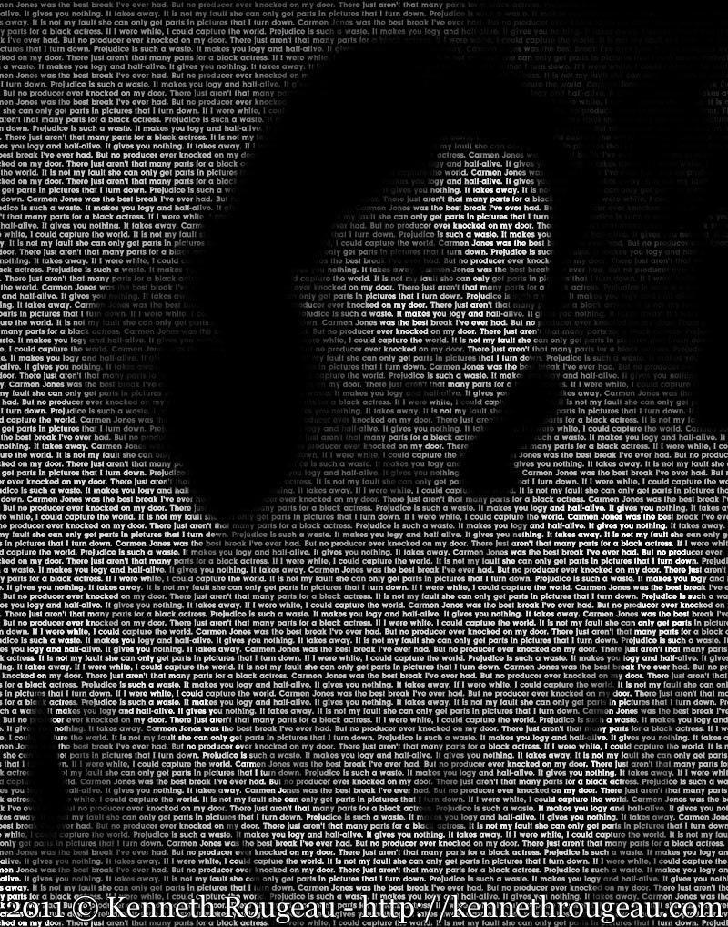 Dorothy Dandridge - 11x14 Typographical Portrait Fine Art Print