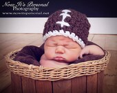 Crochet PATTERN Hat Baby Chunky Football Beanie PDF 162 - Newborn to Adult - Permission To Sell Finished Items - Photography Prop