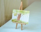 Original watercolor ACEO painting - Leaving