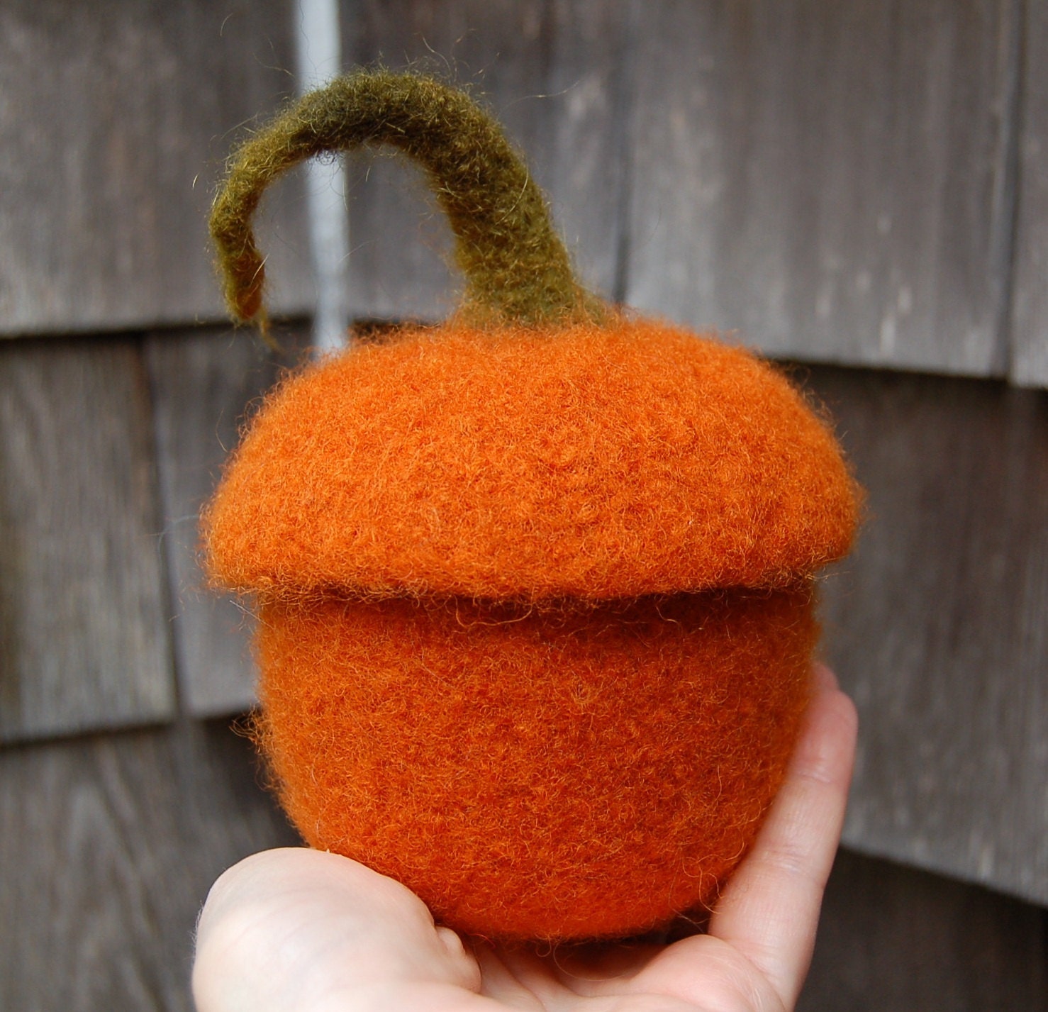 felted wool pumpkin bowl fall decor