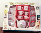 Vintage Rose 17 piece Toy China Tea Set