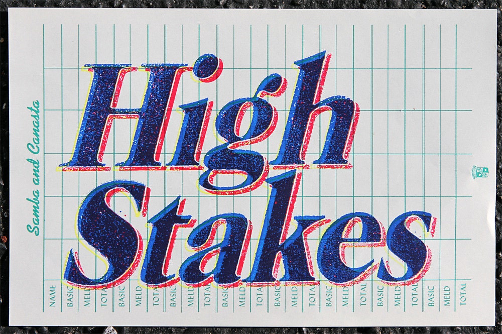 High Stakes Canasta Art Print