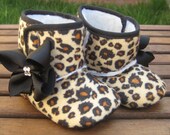 Little Diva's Cheetah Crib BOOTS With SWAROVSKI Crystals