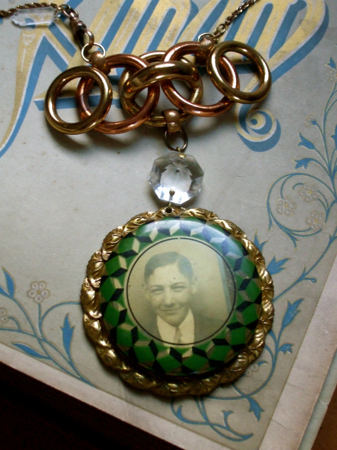 Forget Me Not No.2 -Vintage Assemblage Necklace