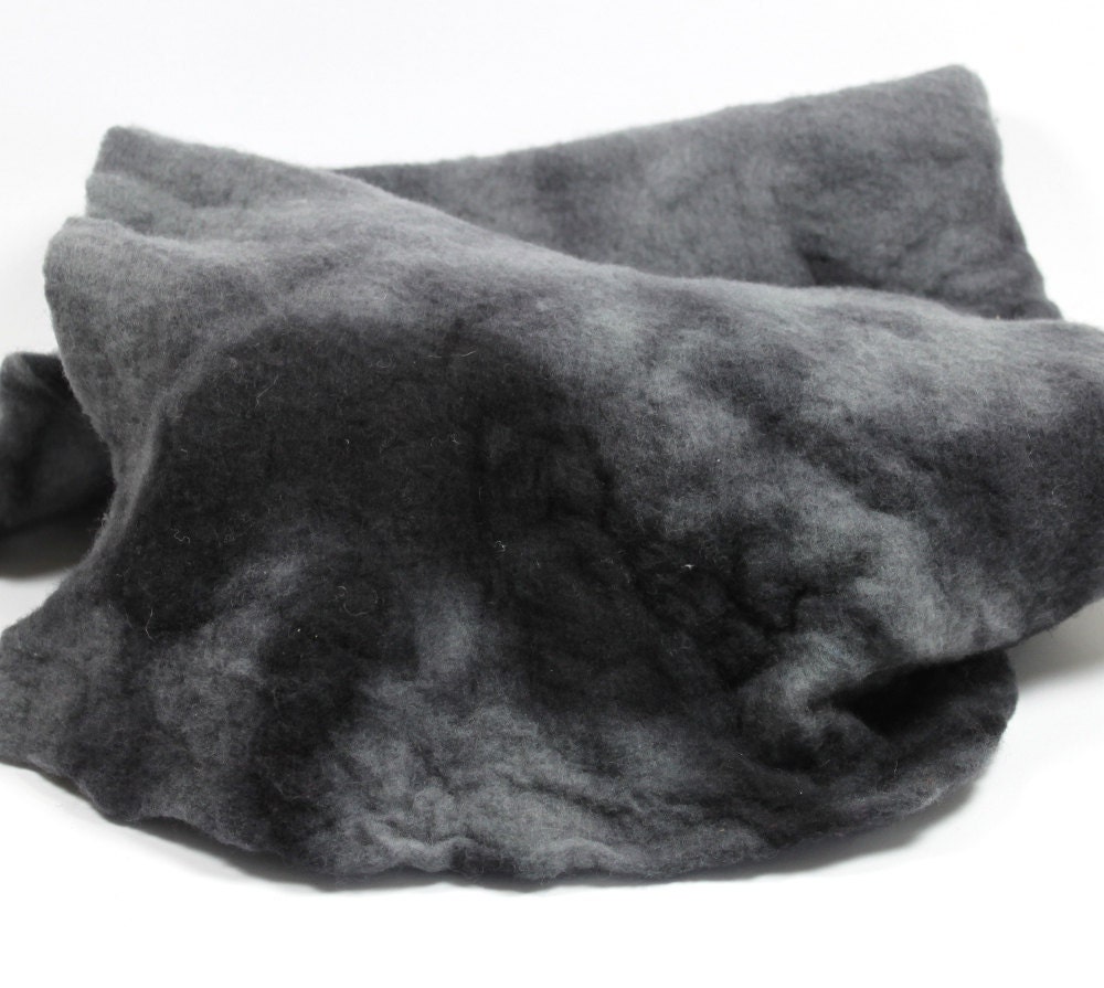 Hand Dyed Needlepunch Felt Fabric Greys 29x36 inches A