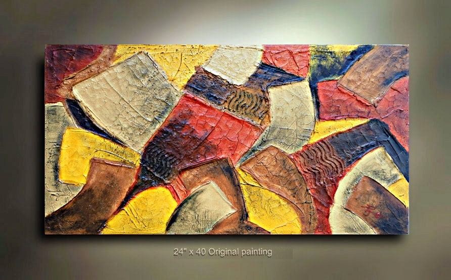 Textured Original Abstract Art painting Modern Contemporary art 40x24 Modern Contemporary acrylic mixed media Painting by OTO