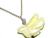 SALE Lemon Flightplan Bird Necklace