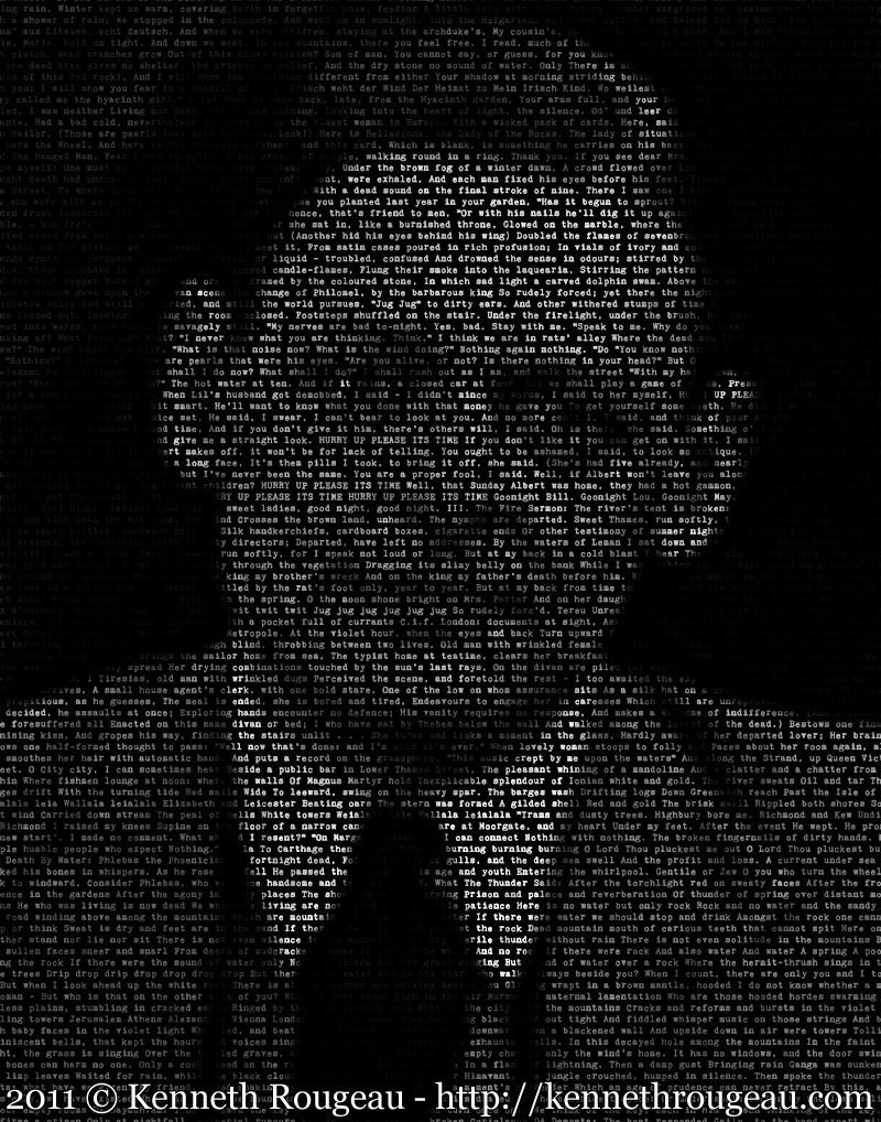 T. S. Eliot - 11x14 Typographical Portrait Fine Art Print