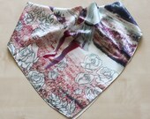 printed silk scarf - Sofia - 21" x 21"