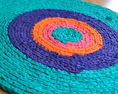 Jewel Tones Crochet Rug