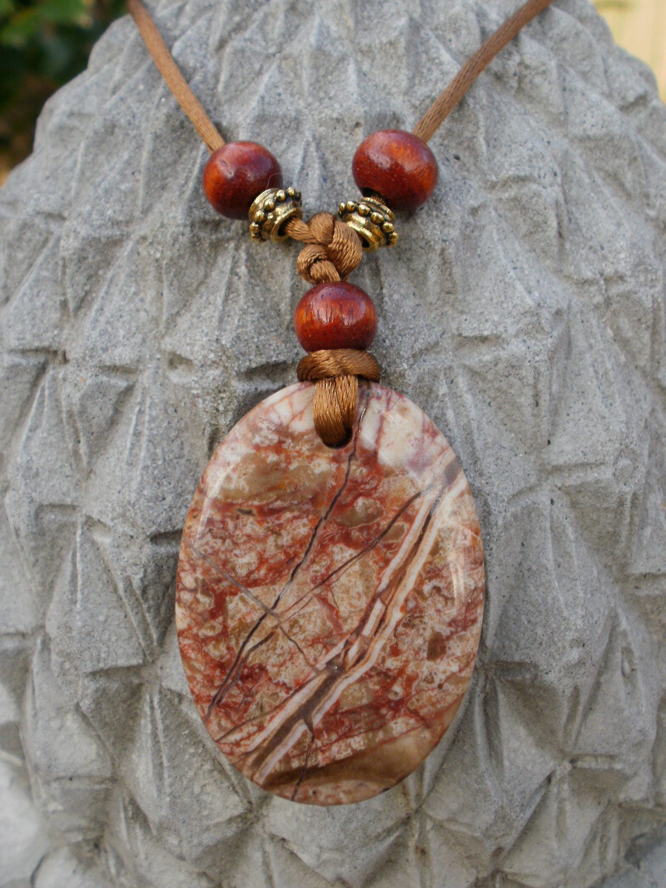 Paintbrush Jasper Stone Necklace