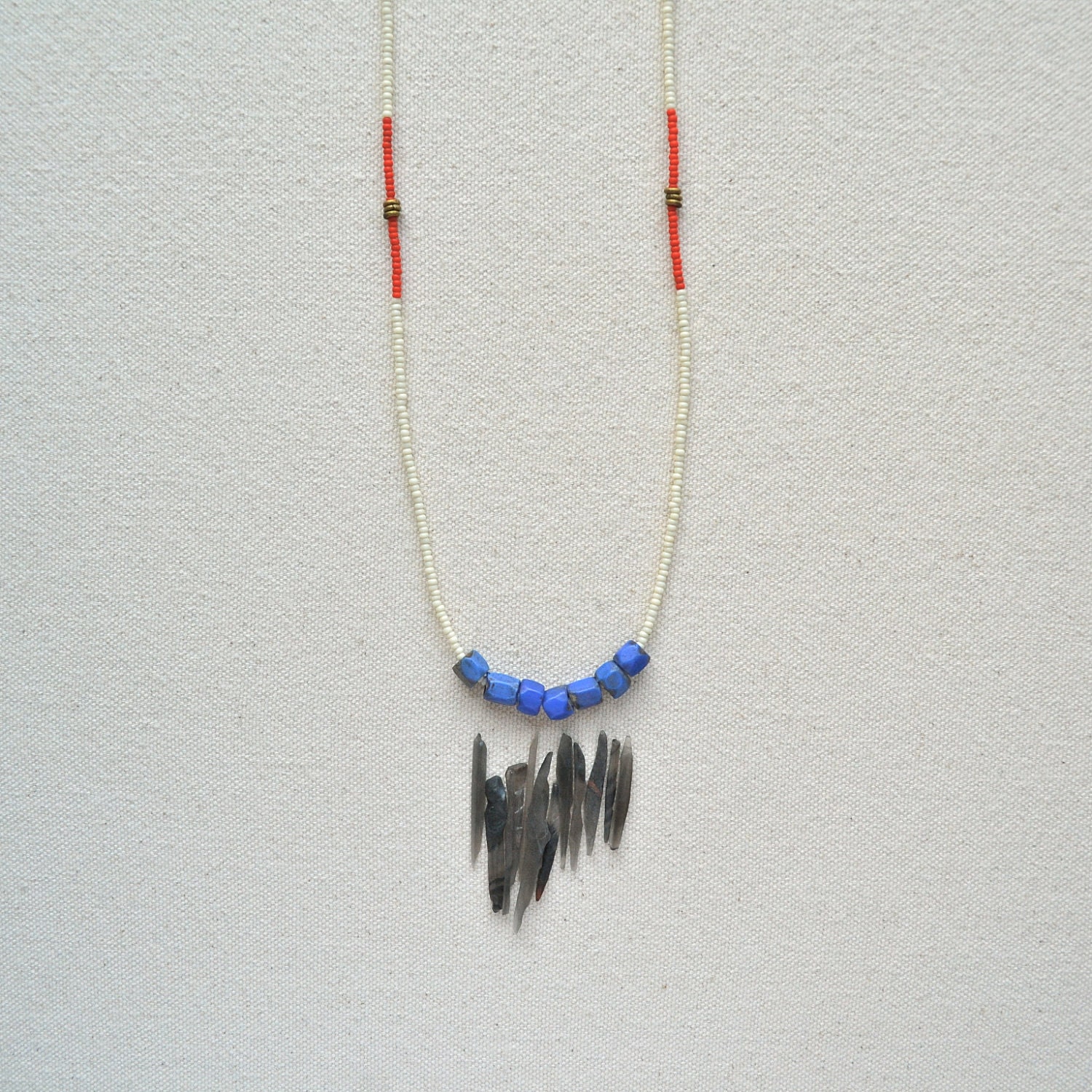 The Buffalo Jump Series in Bone- Antique African trade beads and Czech glass