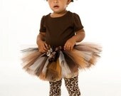 Tutu Skirt - Leopard Cheetah Cat Halloween or Birthday Costume - Brown & Black - Fancy Feline - 3-4 Toddler Girl Il_170x135
