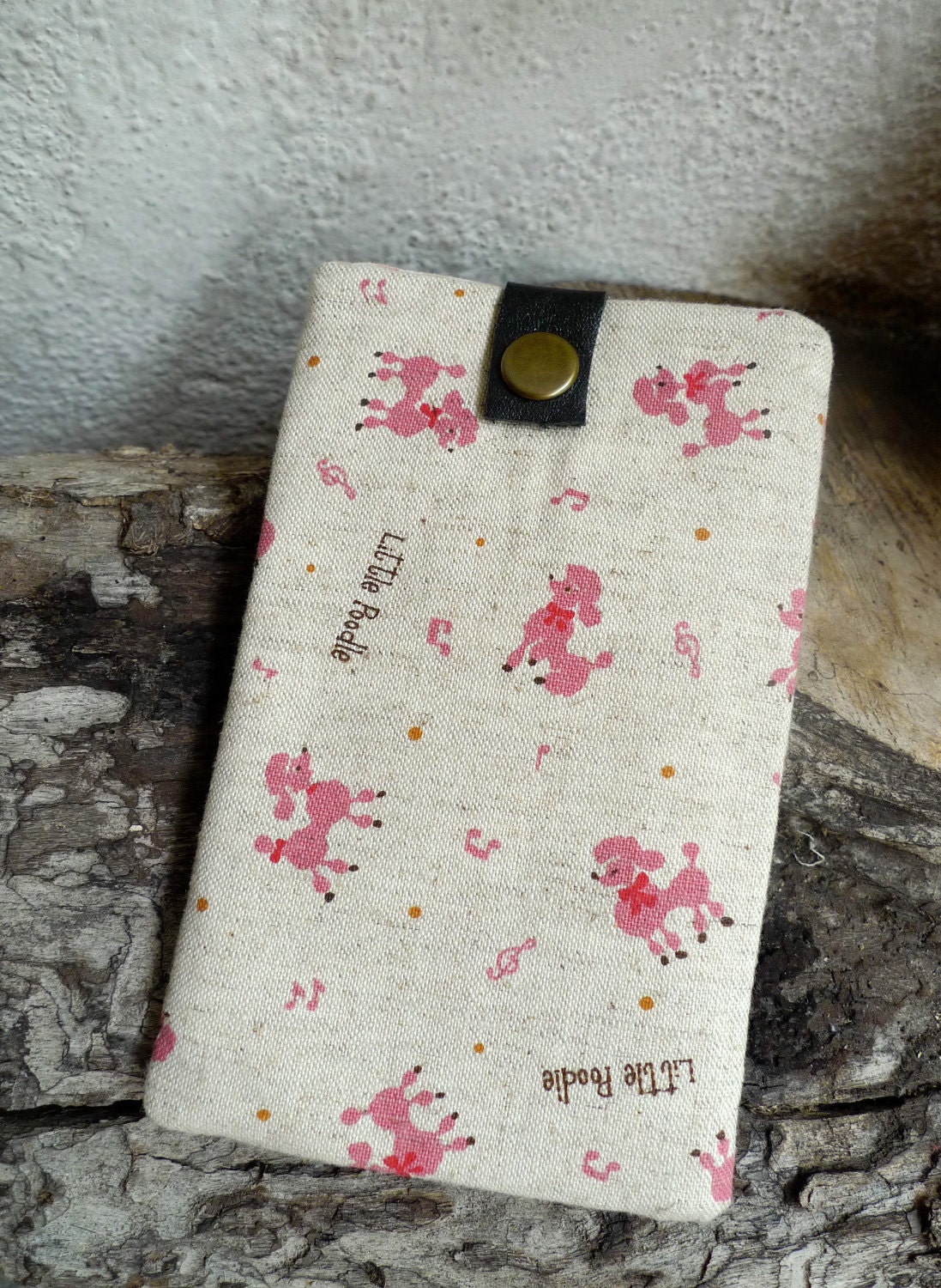 iPhone 4s, 4, 3Gs, 3 Padded Sleeves-  Little Pink Poodles