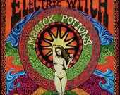 Electric Witch Magick Potions - 5x7 Blank Greeting Card