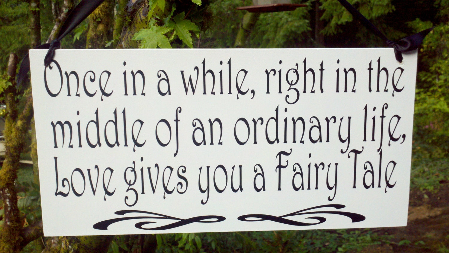 Wedding Photo Prop Fairy Tale Wedding  Wooden Board Great for Weddings