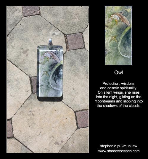 Glass Pendant  - Owl - by Stephanie Pui-Mun Law