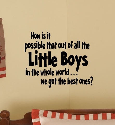 Kids Room BEST LITTLE BOYS Nursery Vinyl Wall Words Decal