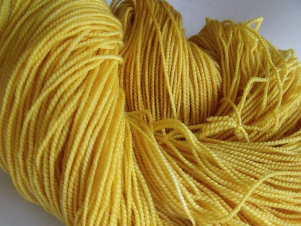 Daffodil Yellow Superwash Merino Sock Yarn
