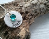 Mommy Necklace...your child's name and birthstone..arrives in a pretty organza bag