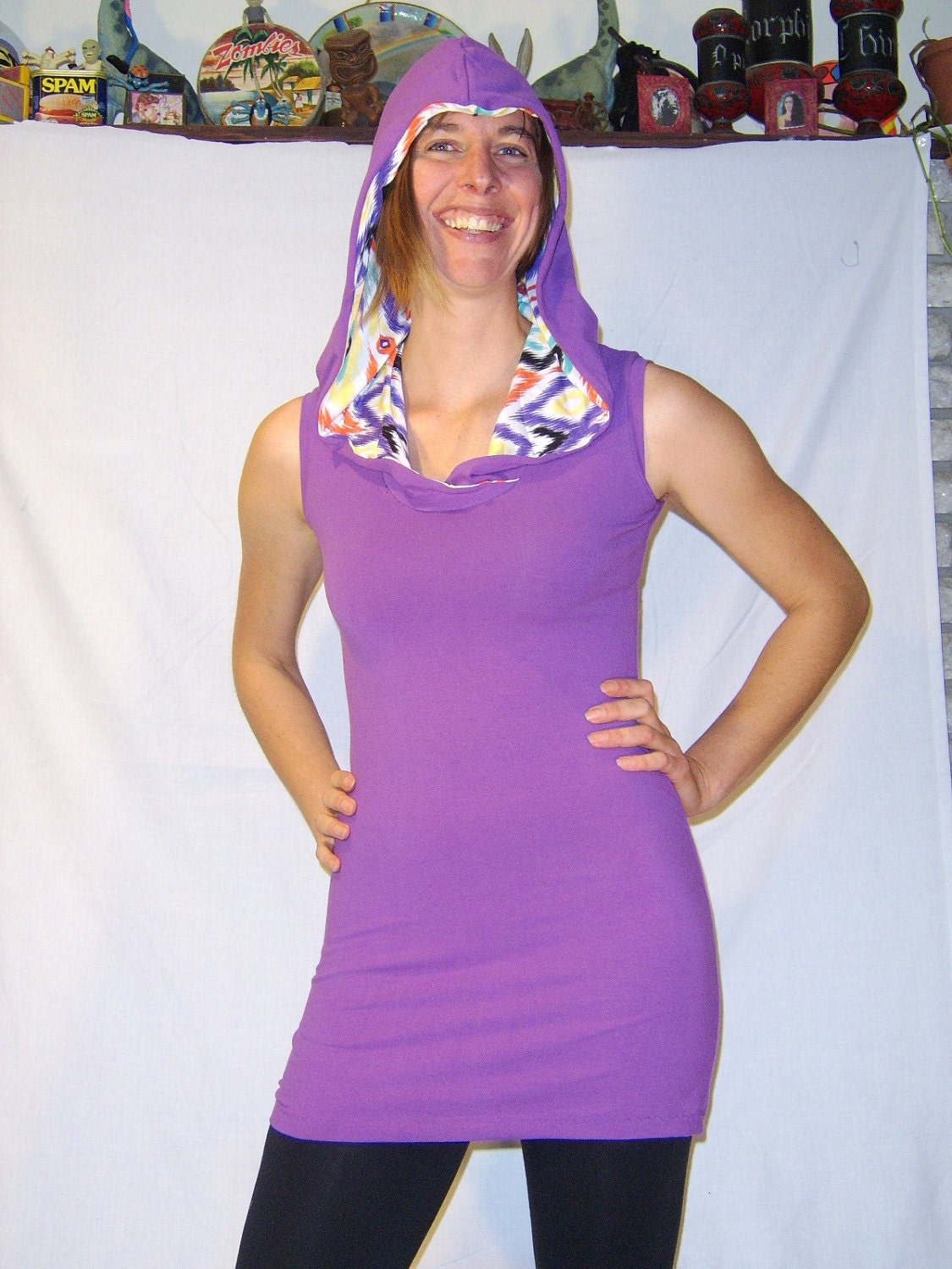 Cotton/Spandex Hooded Tank