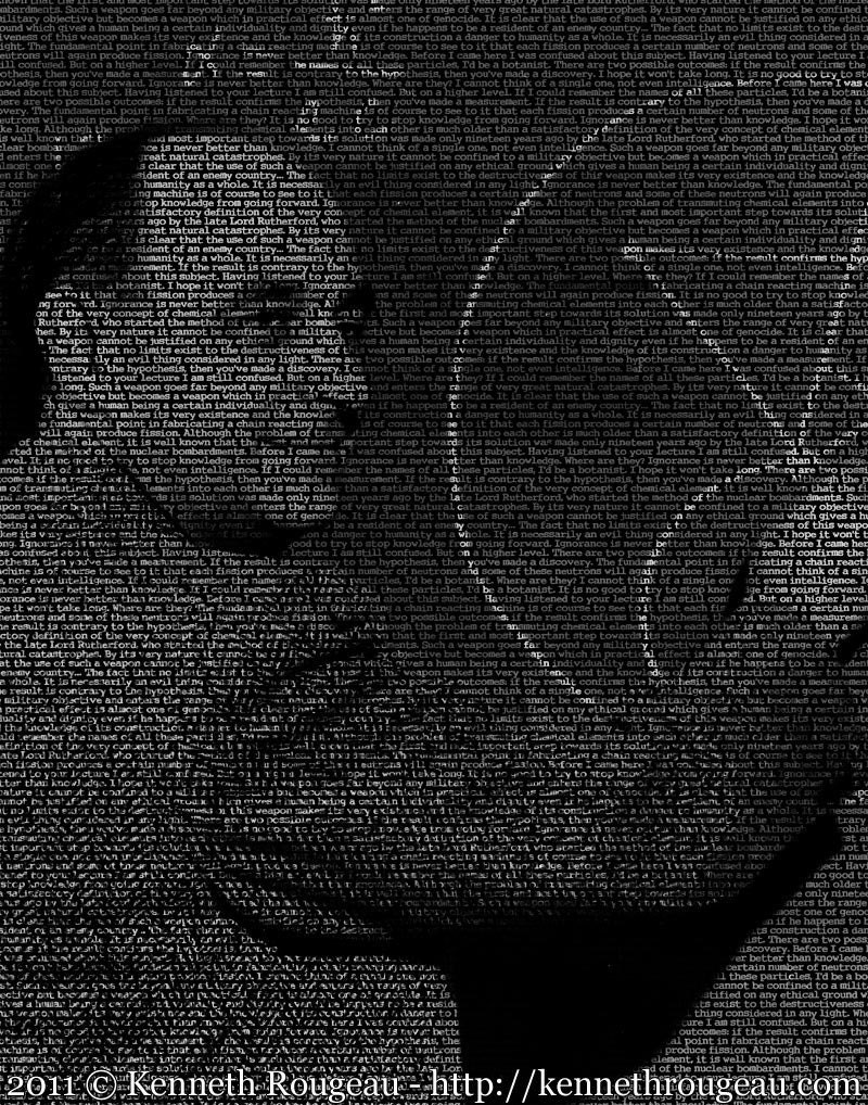 Enrico Fermi - 11x14 Typographical Portrait Fine Art Print