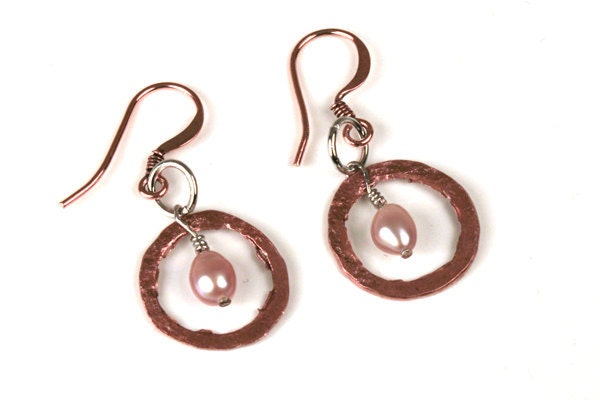 Earrings made from reclaimed industrial metals