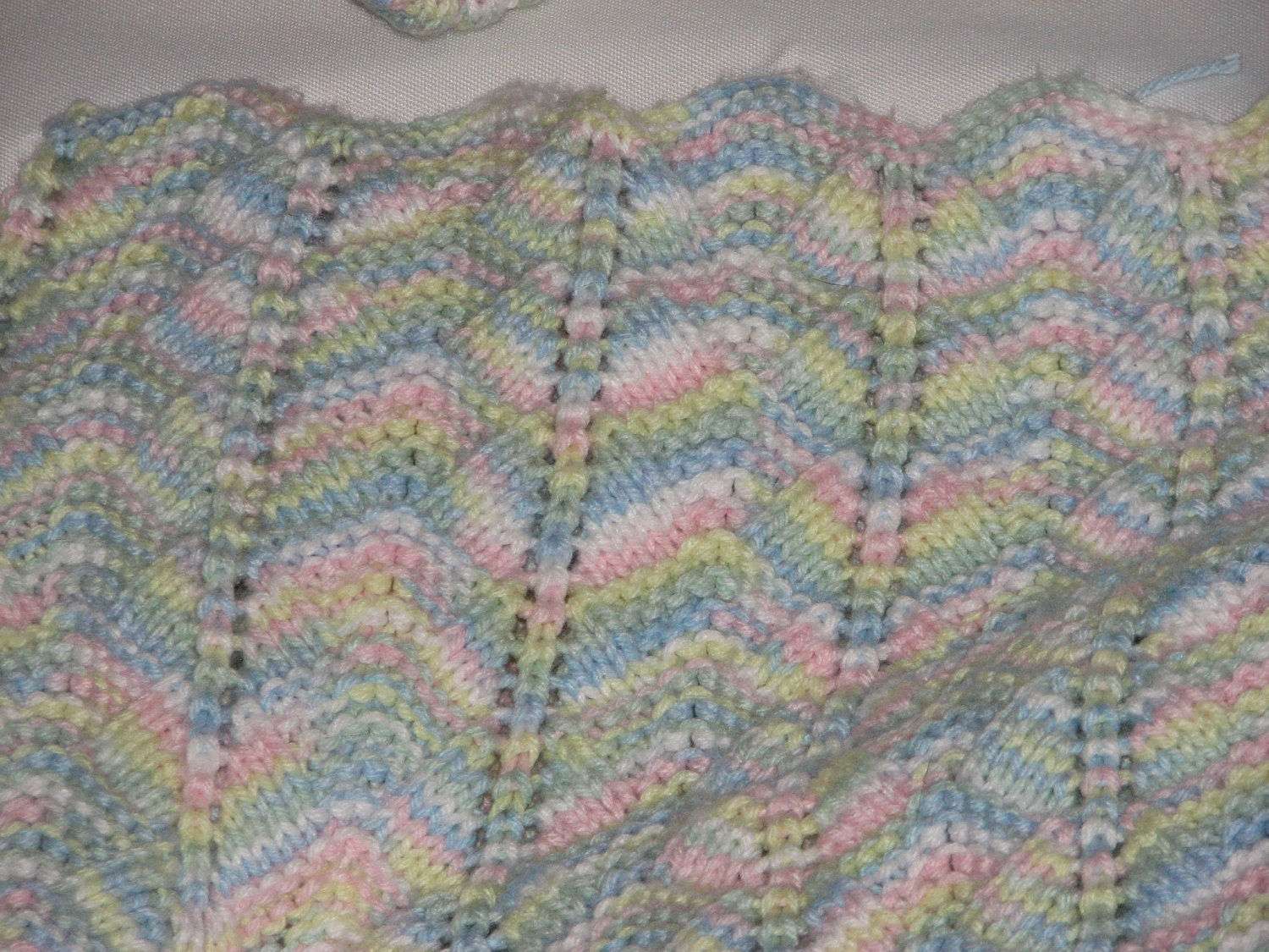 Knitted Baby Blanket with Matching Hat