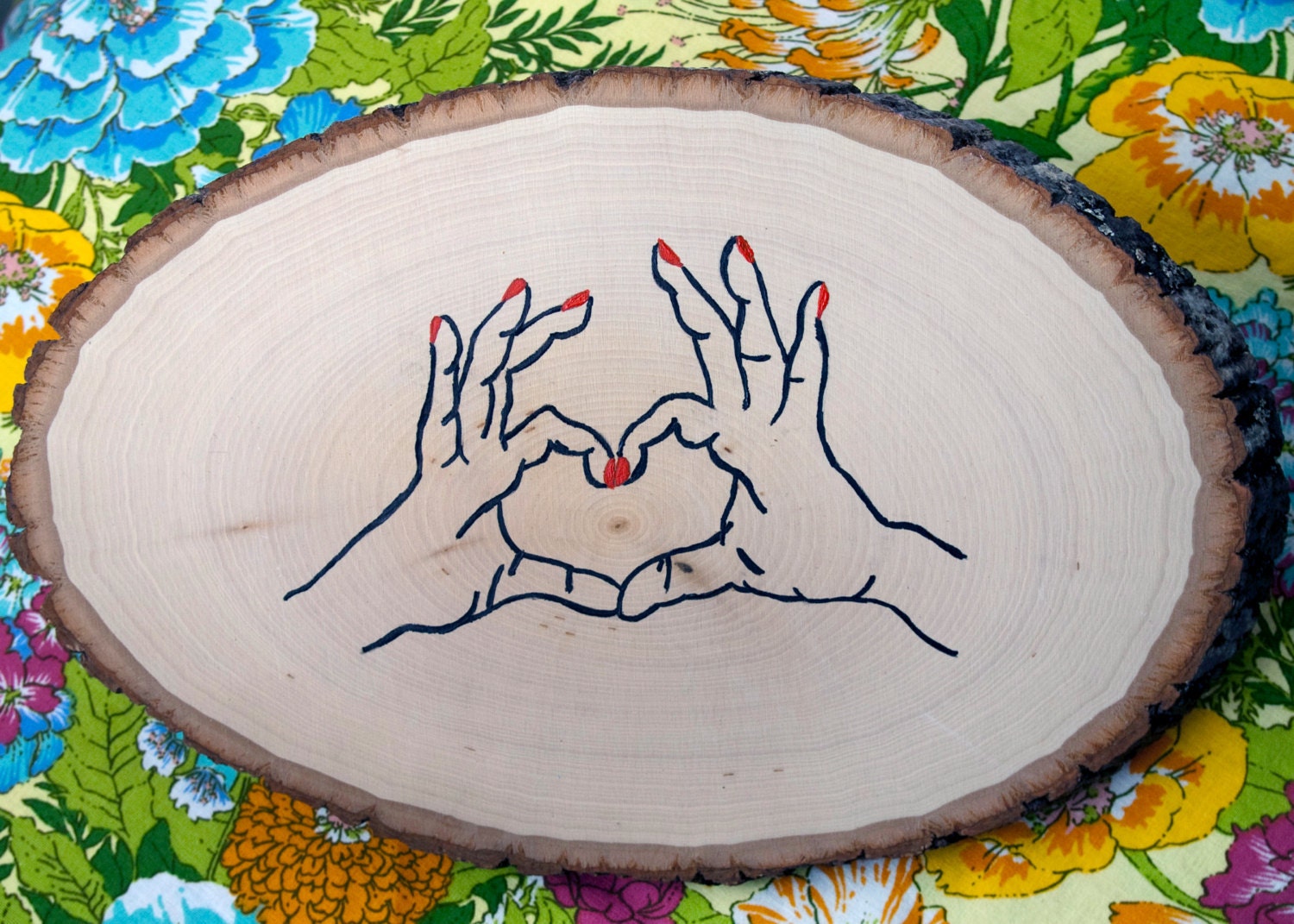 I Love You (Hand Painted) Wall Hanging