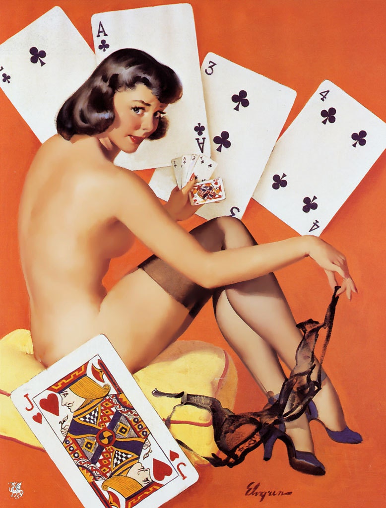 Free US shipping Handprinted Cotton Art Reproduction Applique Vintage Sexy Pin-up Girl Gil Elvgren, "What a deal" , 1956