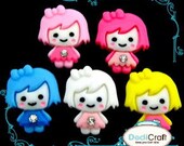 B1544 (25 pcs) Little Girl Baby Kid Resin Flatback Cabochon Scrapbooking Button Card Making Supplies