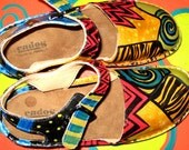 Hand painted leather Mary Jane Sling Back shoe european size 38
