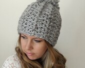 old skool ski hat in flecked stone