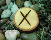 Magnolia Wood GEBO Rune Amulet for your Pocket, Altar, and More